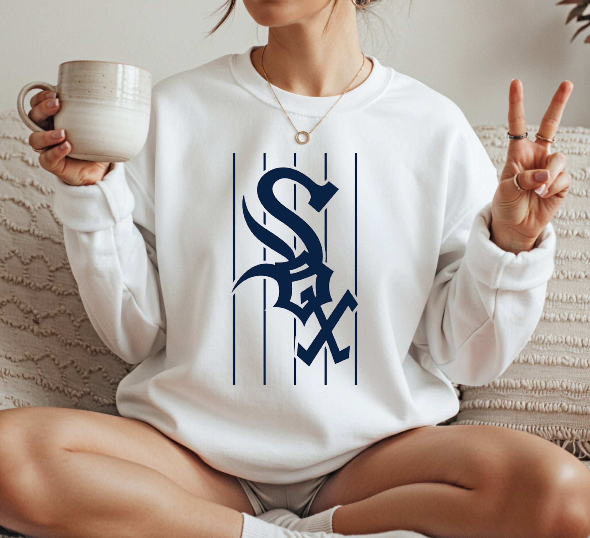 Chicago White Sox blue Crewneck Sweatshirt Unisex