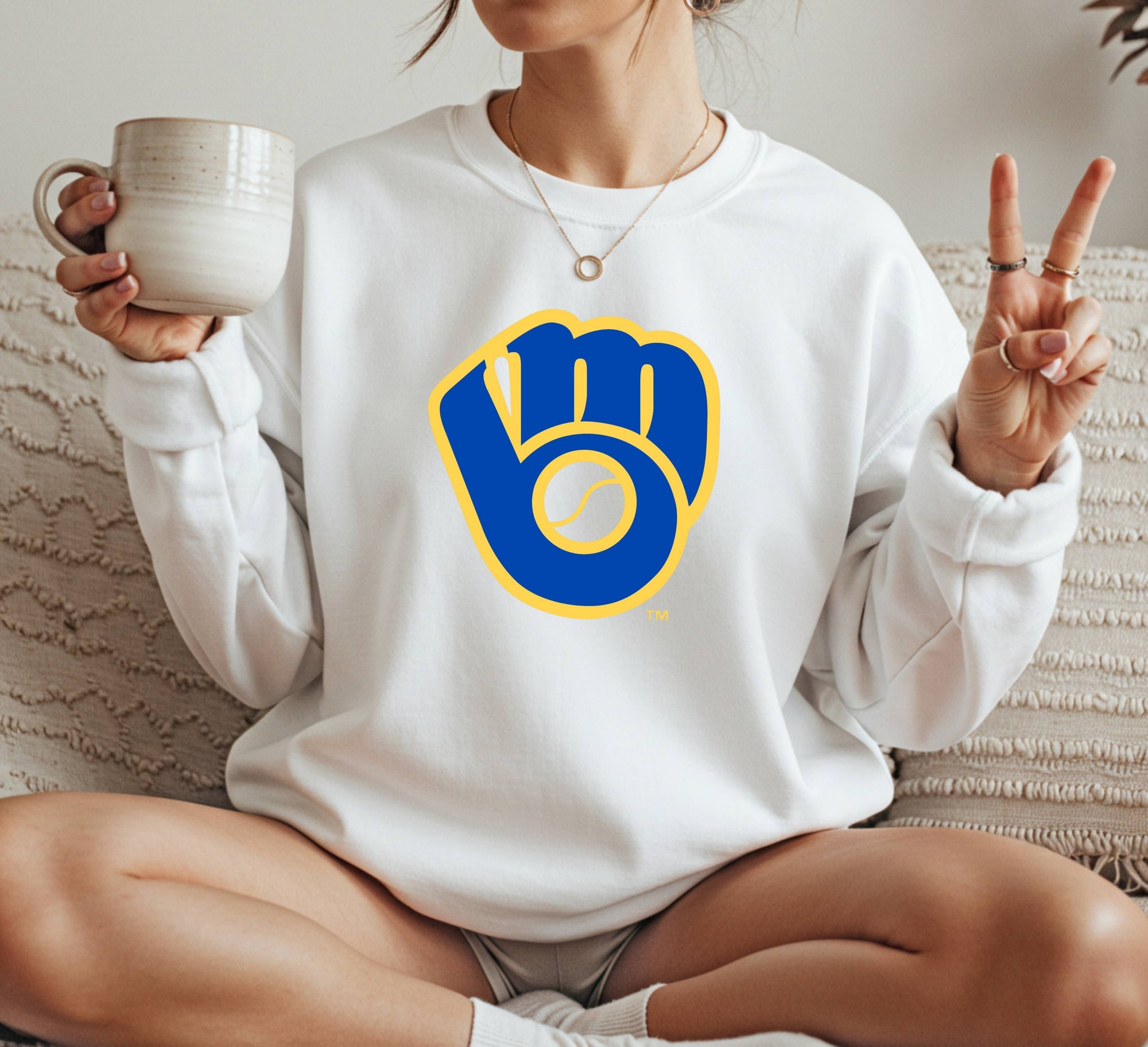 Milwaukee Brewers logo mlb Crewneck Sweatshirt Unisex