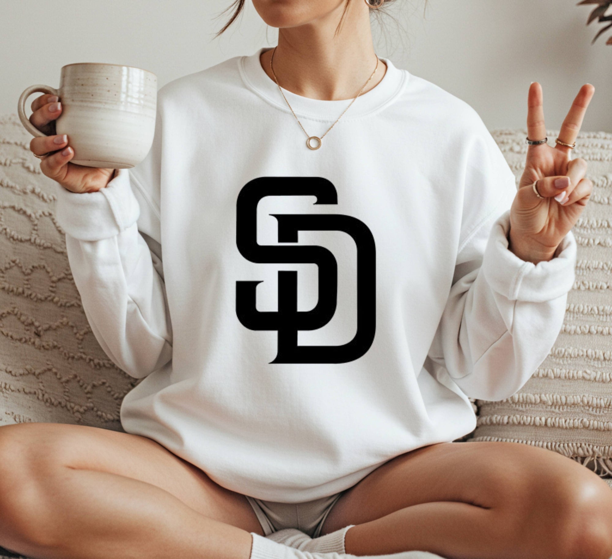 San Diego Padres logos Crewneck Sweatshirt Unisex