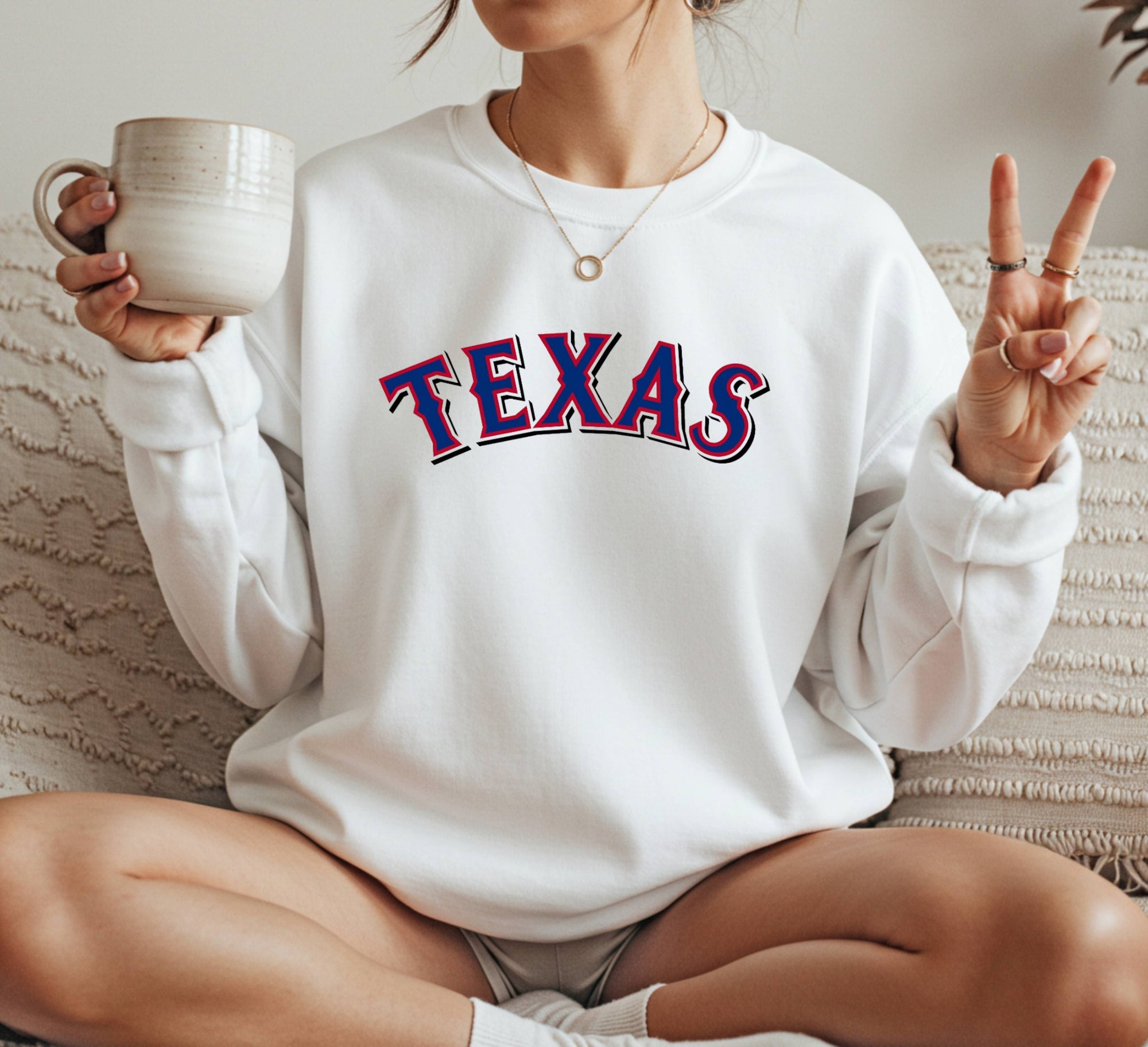 Texas Rangers logo Crewneck Sweatshirt Unisex