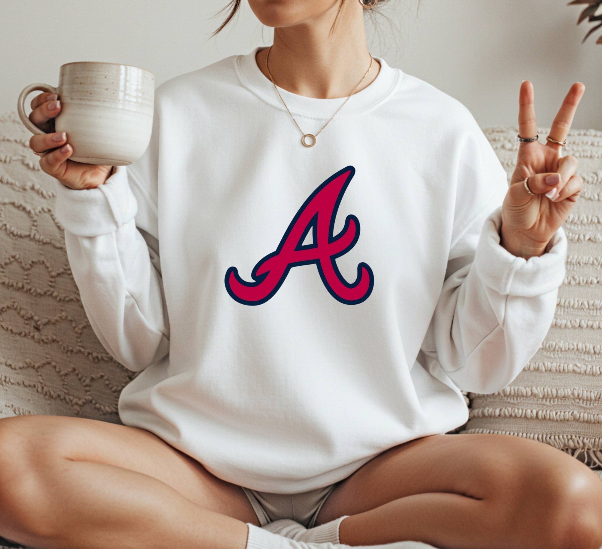 Atlanta Braves logo Crewneck Sweatshirt Unisex