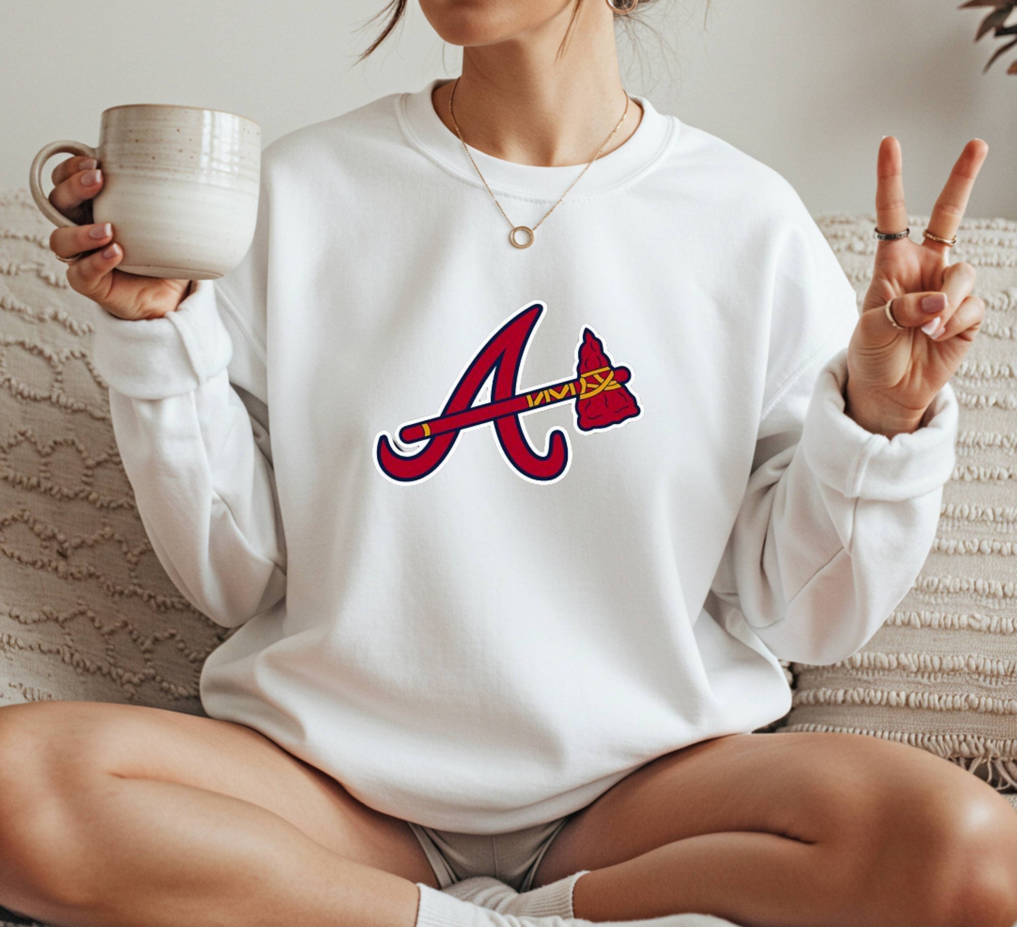 Atlanta Braves mlb Crewneck Sweatshirt Unisex