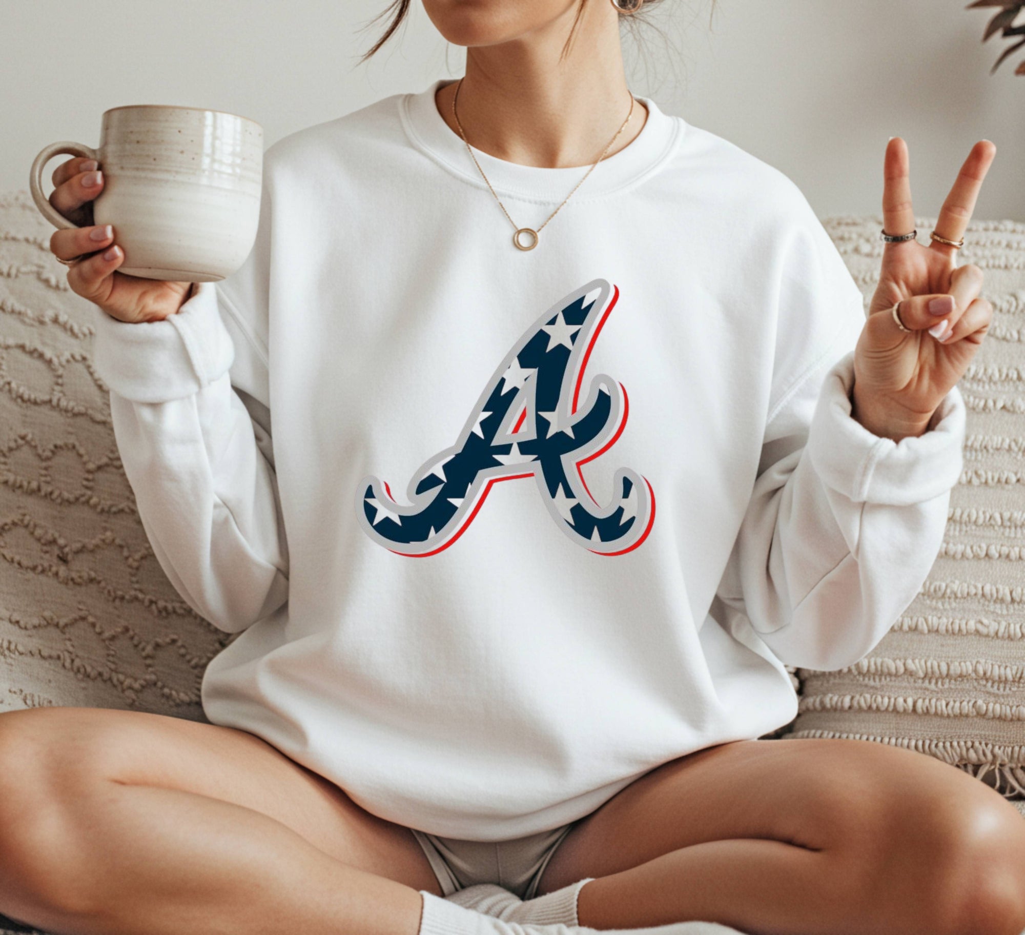 Atlanta Braves mlb logos Crewneck Sweatshirt Unisex