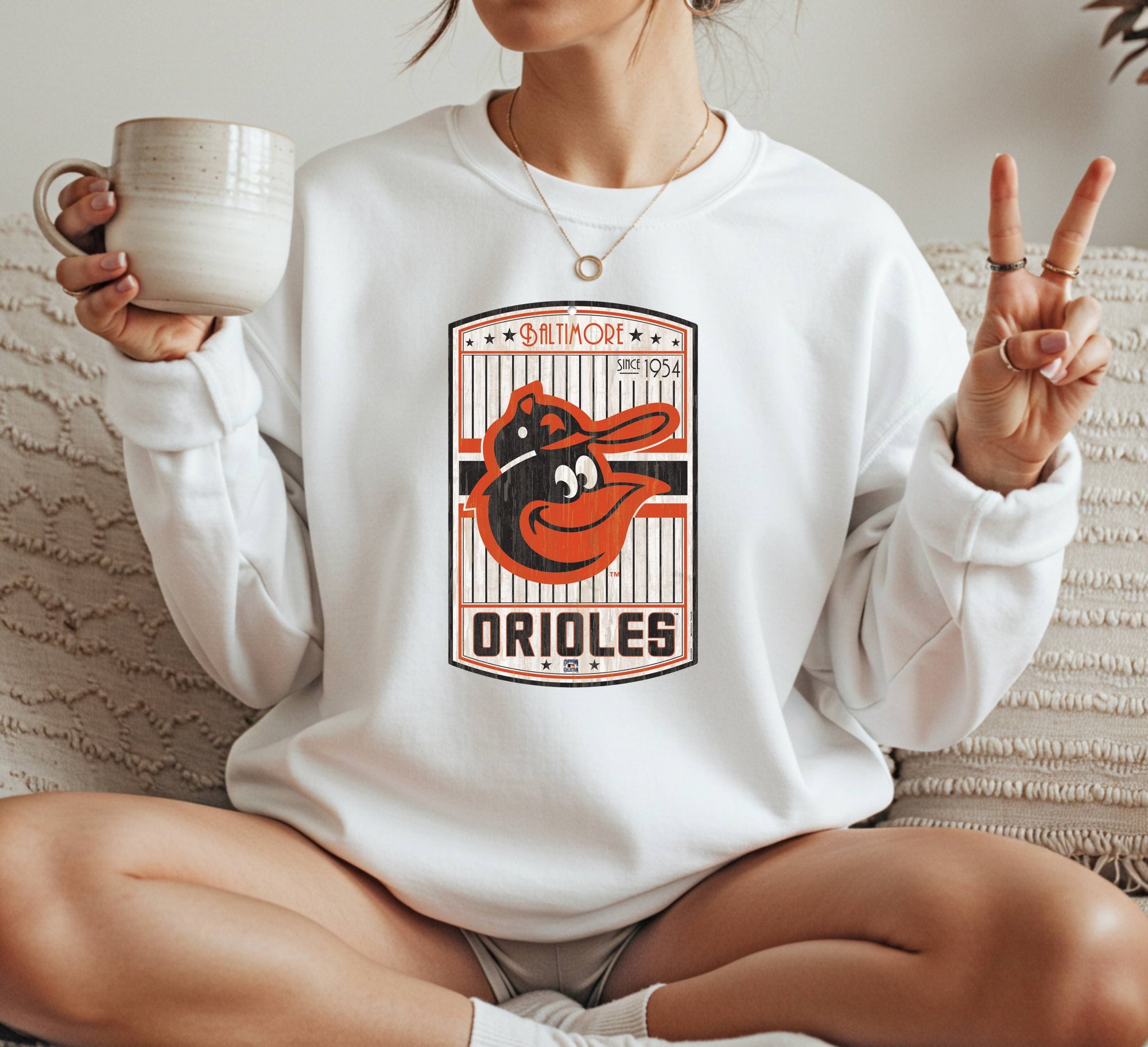 Baltimore Orioles vintage Crewneck Sweatshirt Unisex