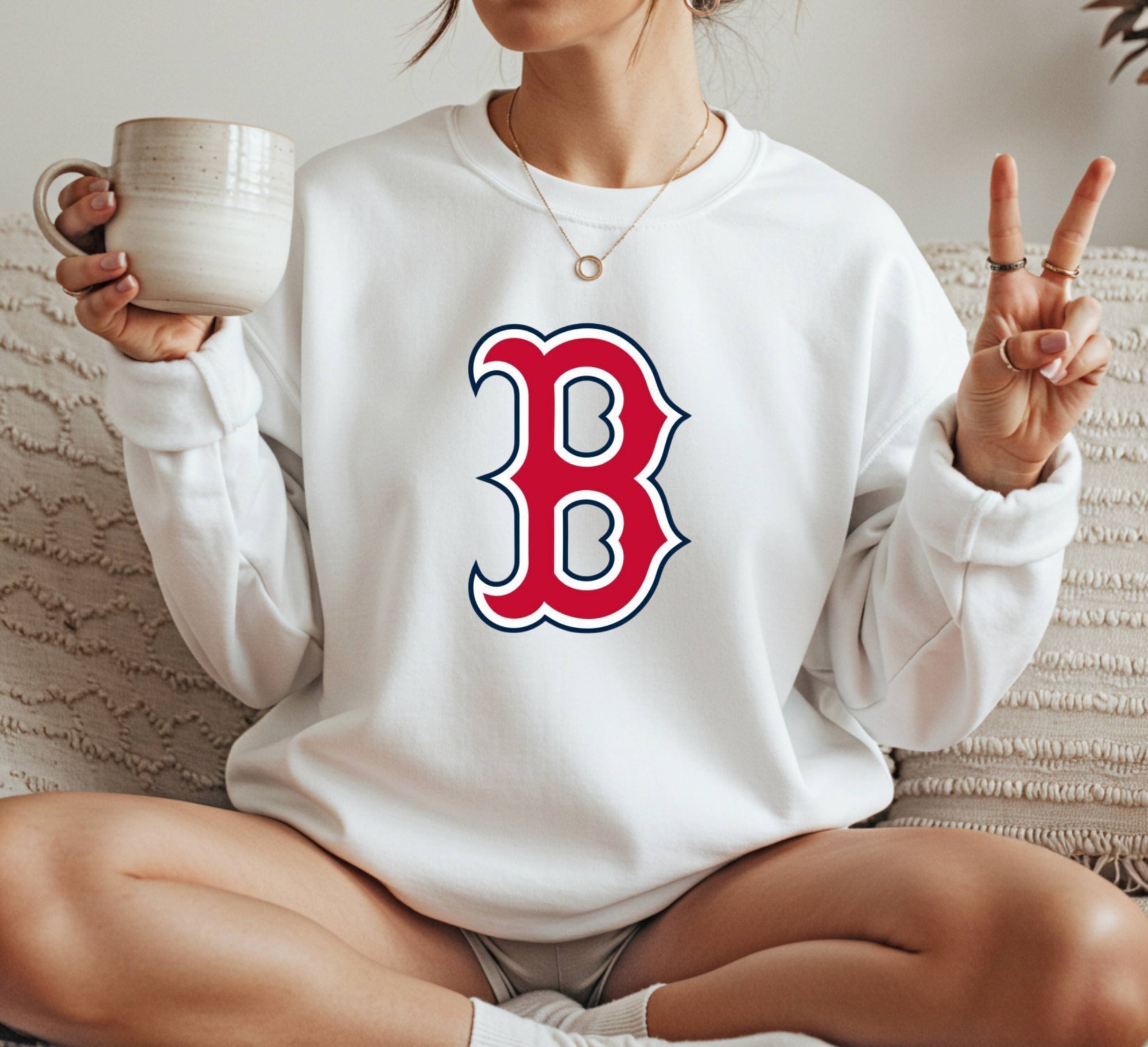 Boston logo Crewneck Sweatshirt Unisex