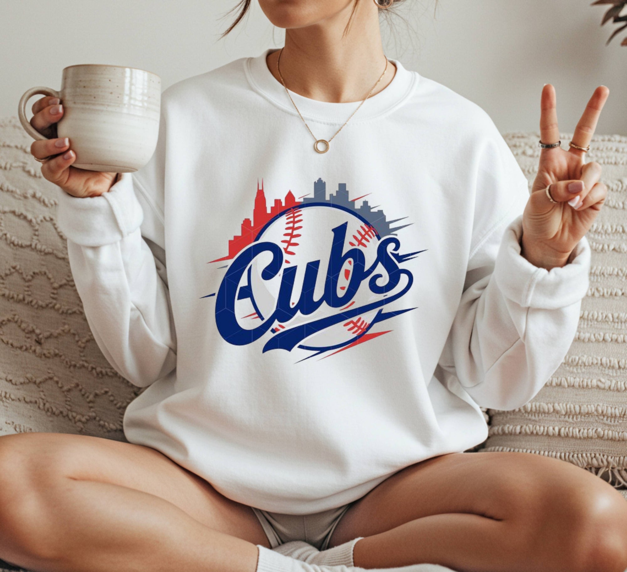 Chicago Cubs logo Crewneck Sweatshirt Unisex