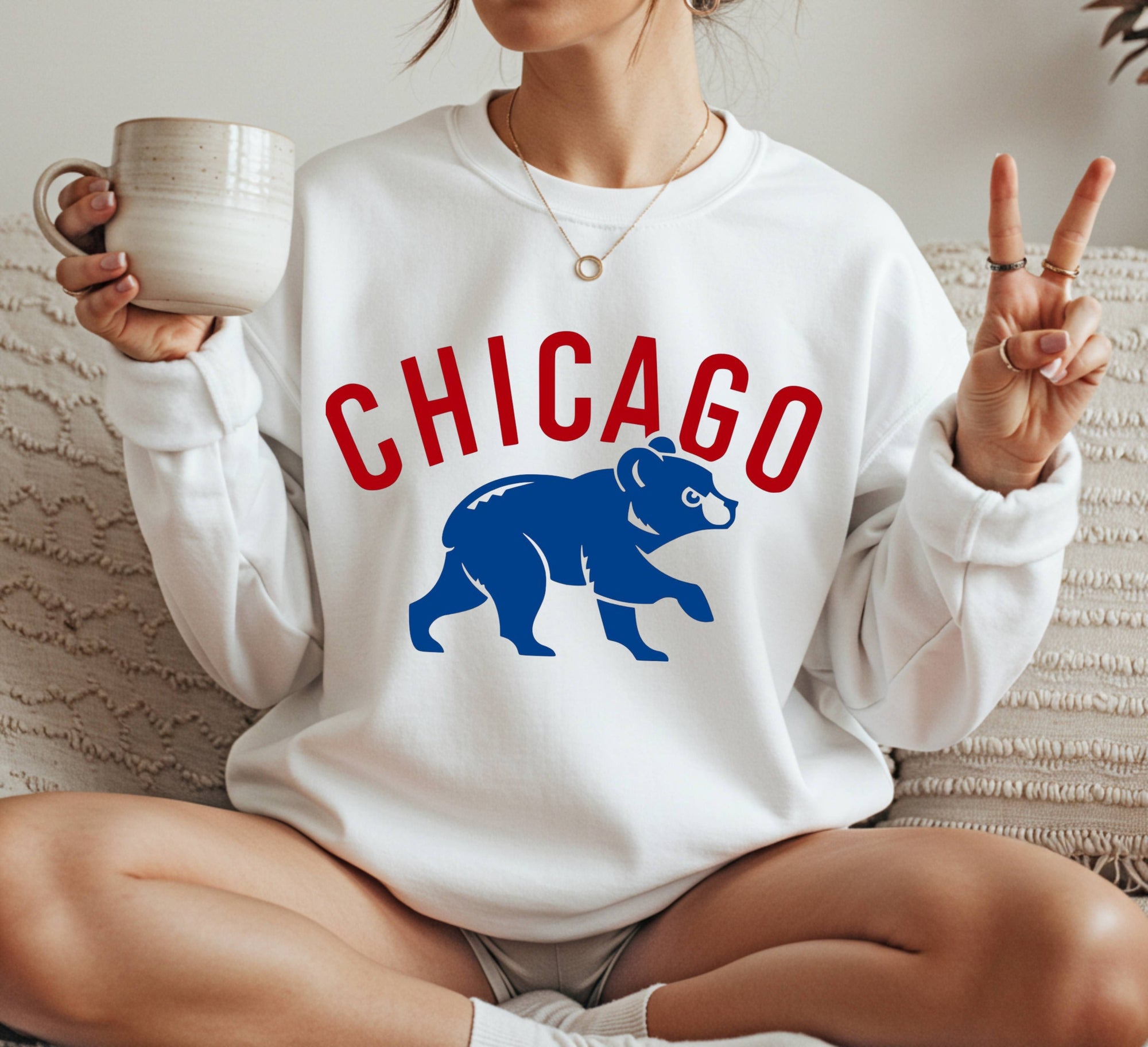 Chicago Cubs logos Crewneck Sweatshirt Unisex