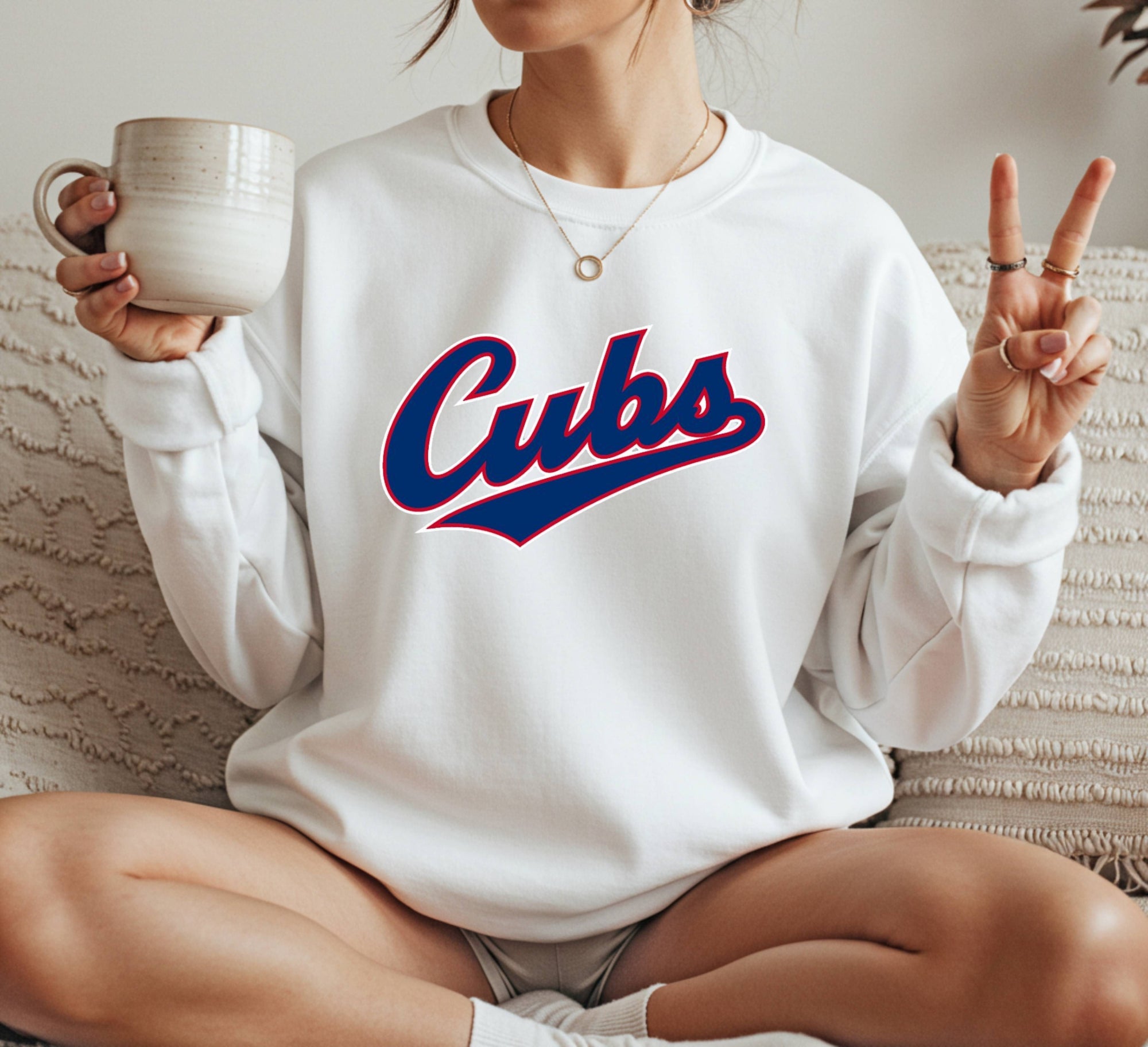 Chicago Cubs mlb logo Crewneck Sweatshirt Unisex