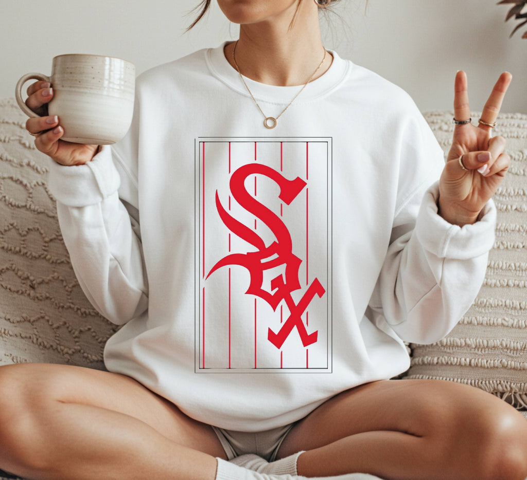 Chicago White Sox red Crewneck Sweatshirt Unisex