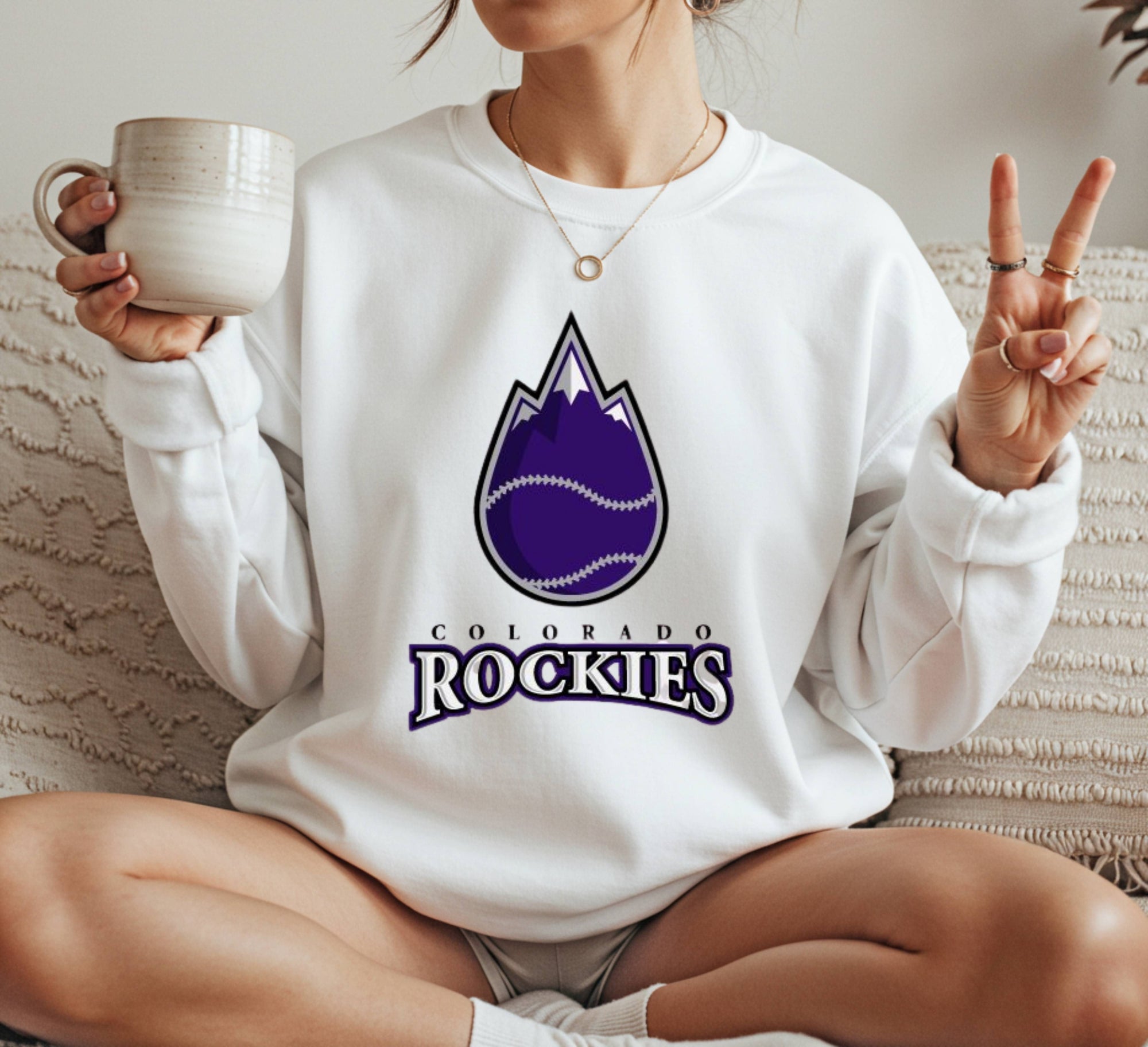 Colorado Rockies logo Crewneck Sweatshirt Unisex