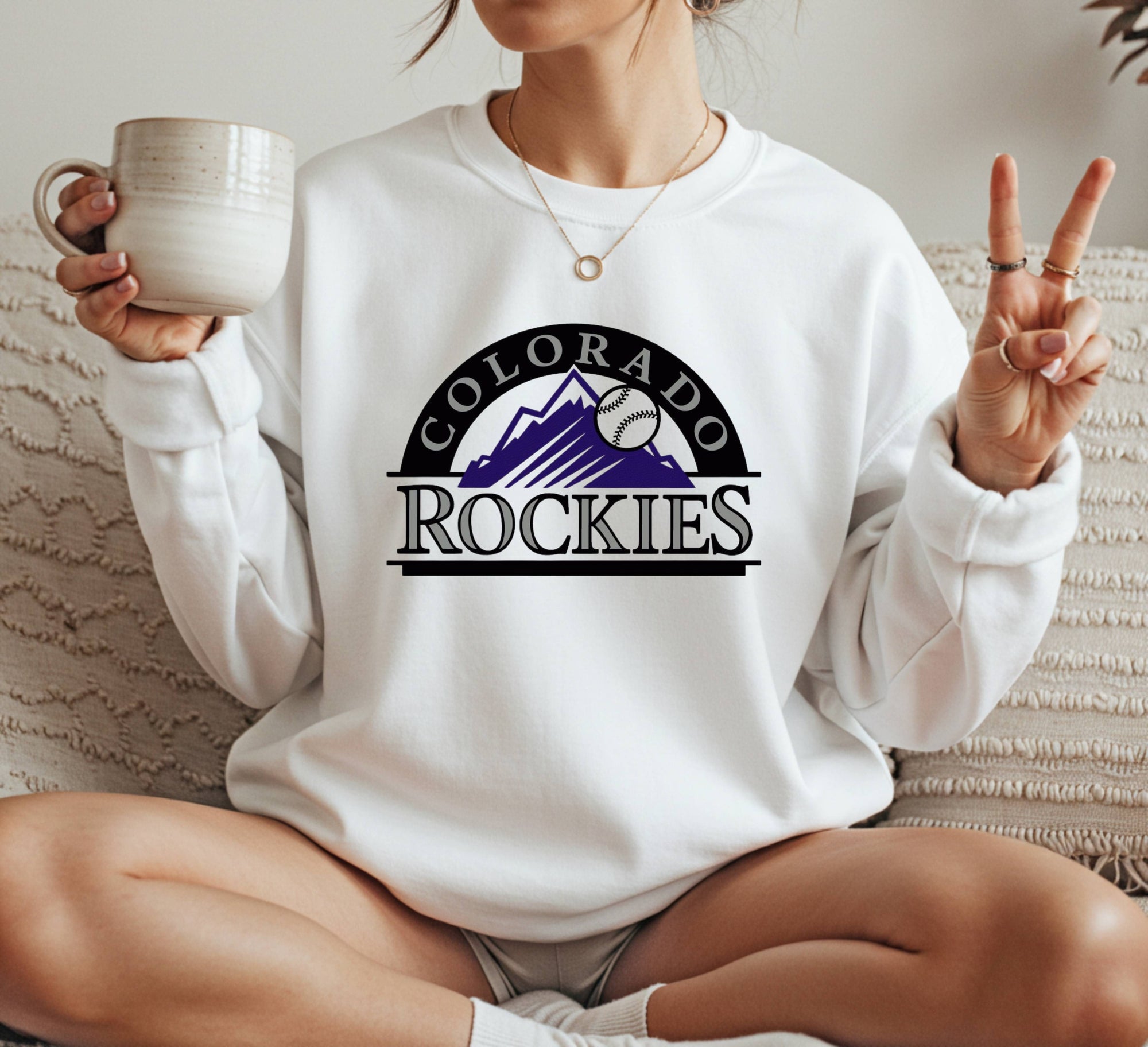 Colorado Rockies mlb logo Crewneck Sweatshirt Unisex