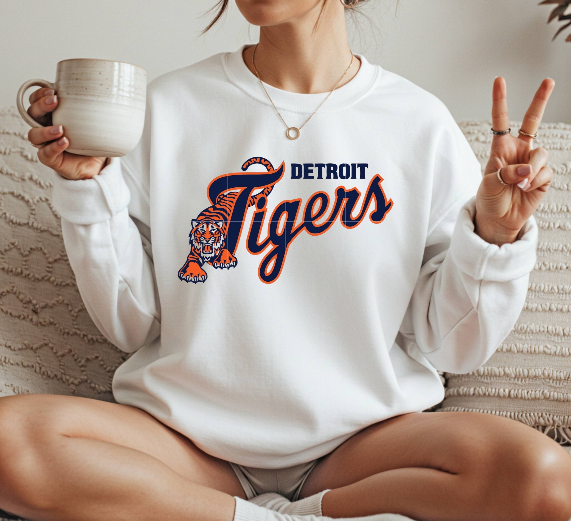 Detroit Tigers Crewneck Sweatshirt Unisex