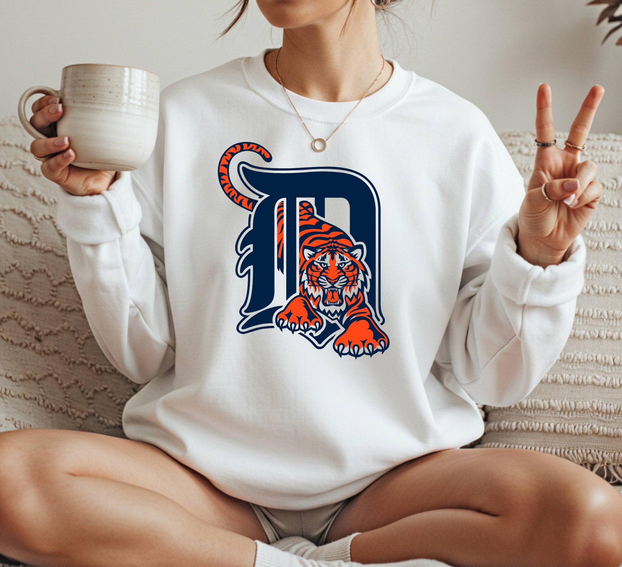Detroit Tigers logo Crewneck Sweatshirt Unisex