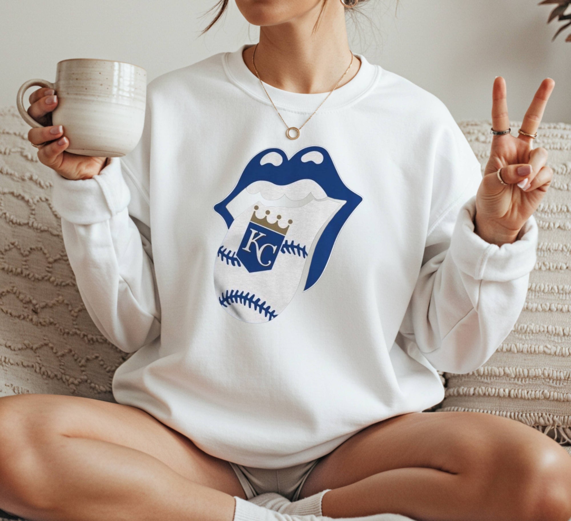 Kansas mlb Crewneck Sweatshirt Unisex