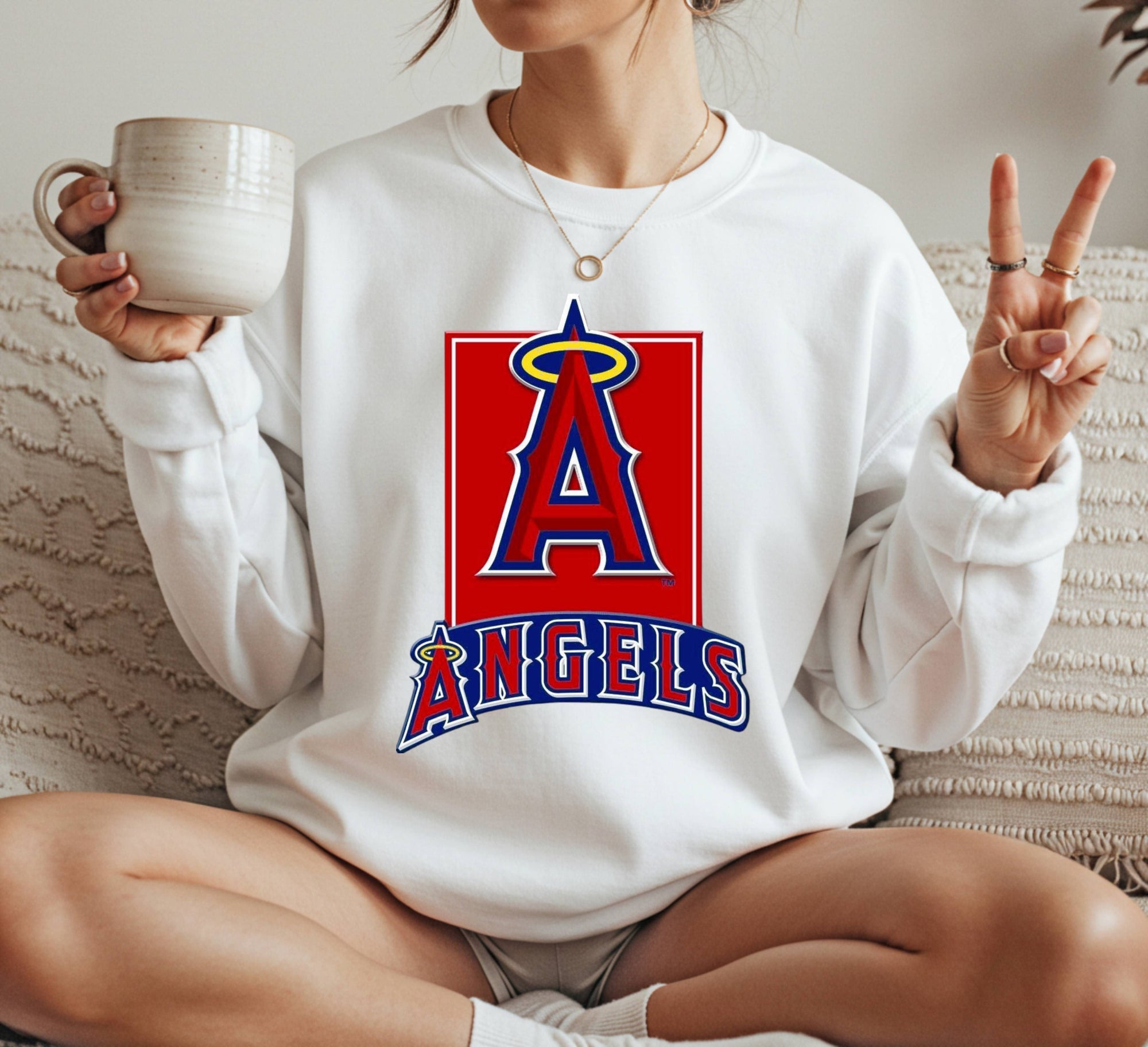Los Angeles Angels red Crewneck Sweatshirt Unisex