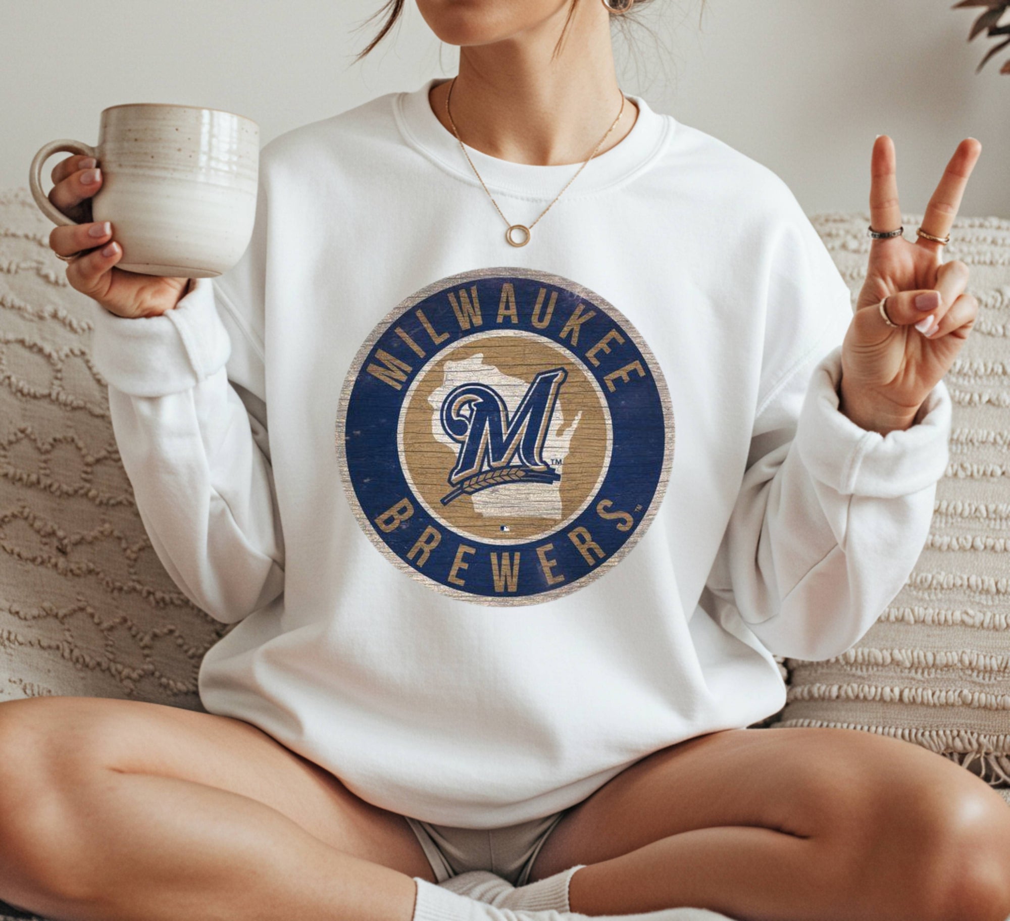 Milwaukee Brewers retro Crewneck Sweatshirt Unisex