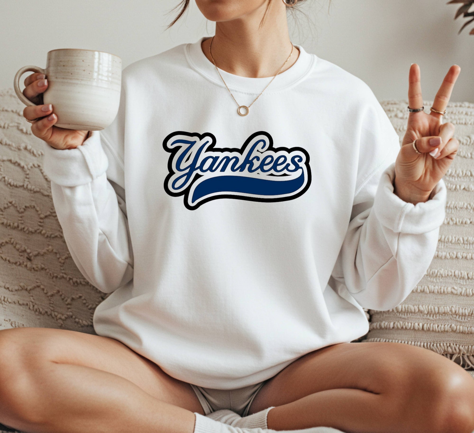 NY blue pattern Crewneck Sweatshirt Unisex