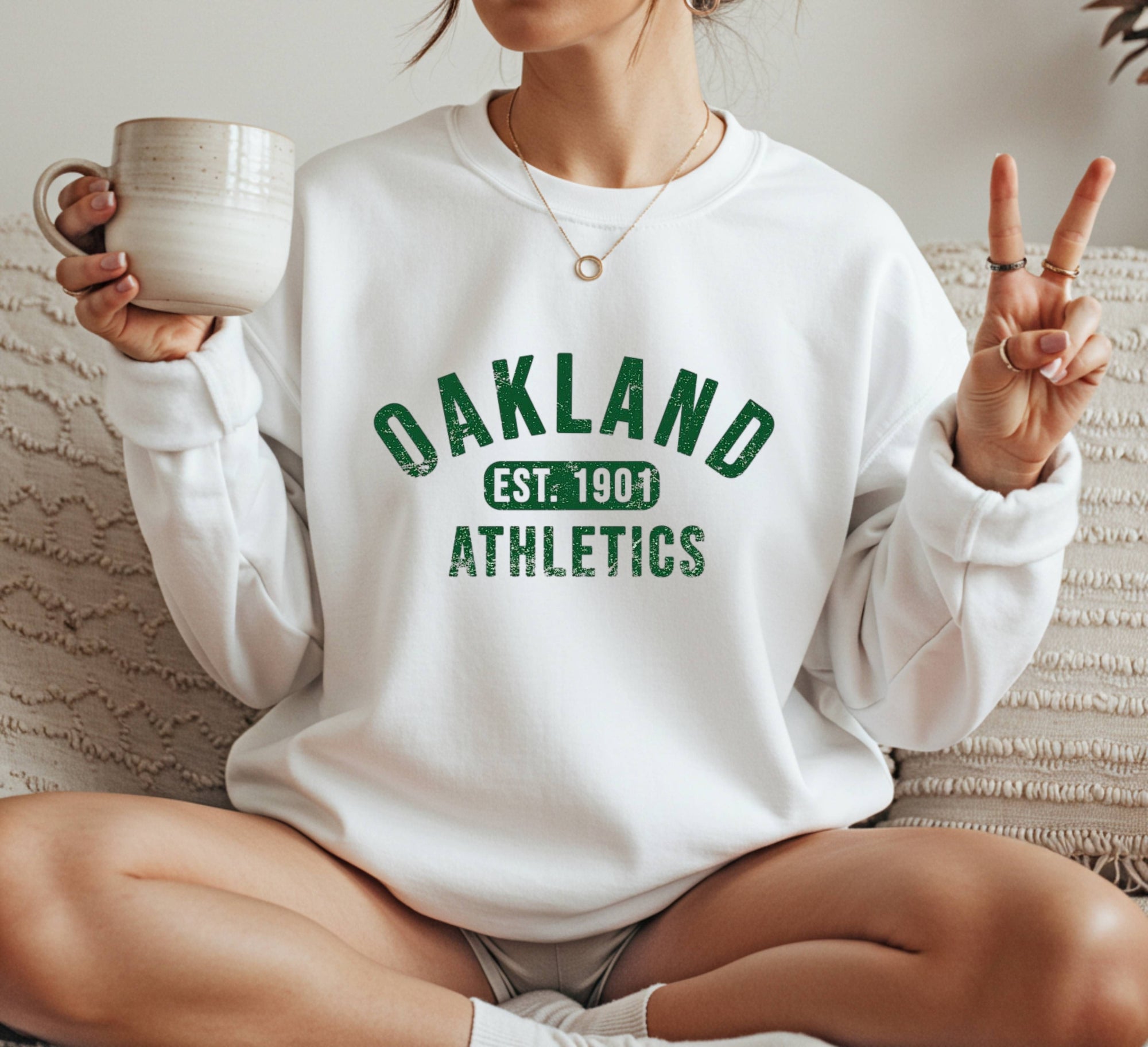 Oakland Athletics vintage Crewneck Sweatshirt Unisex