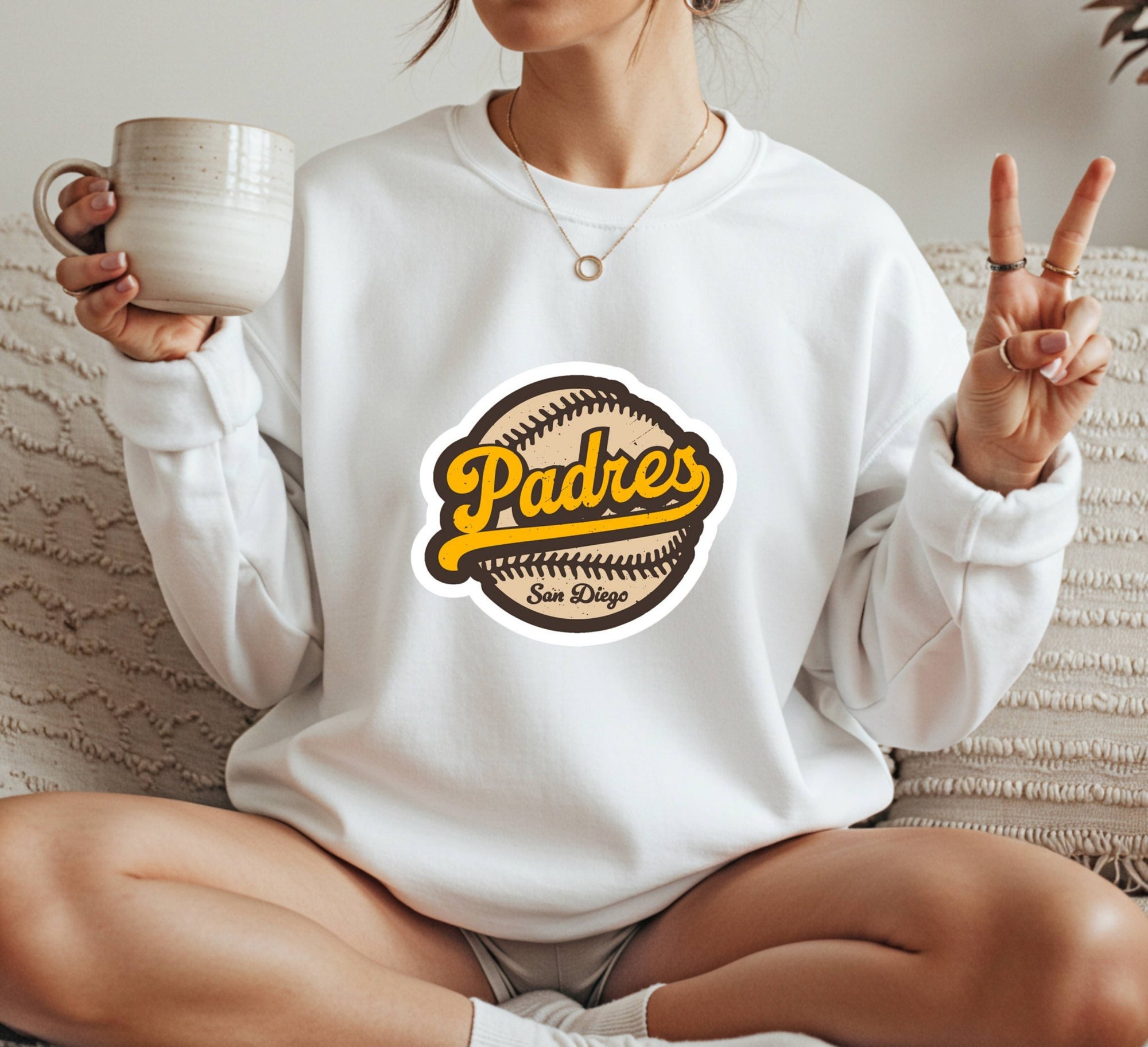 San Diego Padres retro Crewneck Sweatshirt Unisex