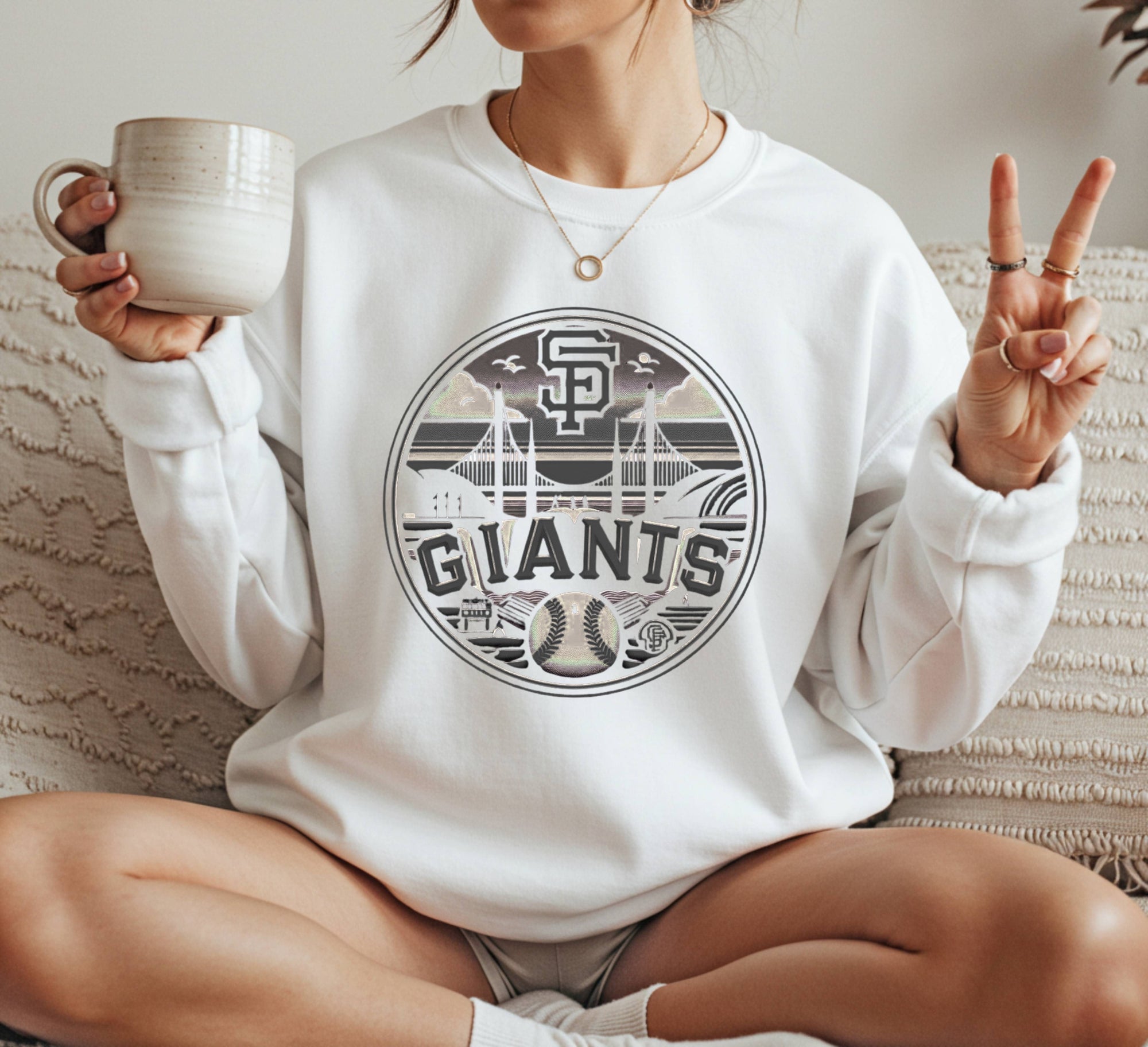 San Francisco Giants pattern Crewneck Sweatshirt Unisex