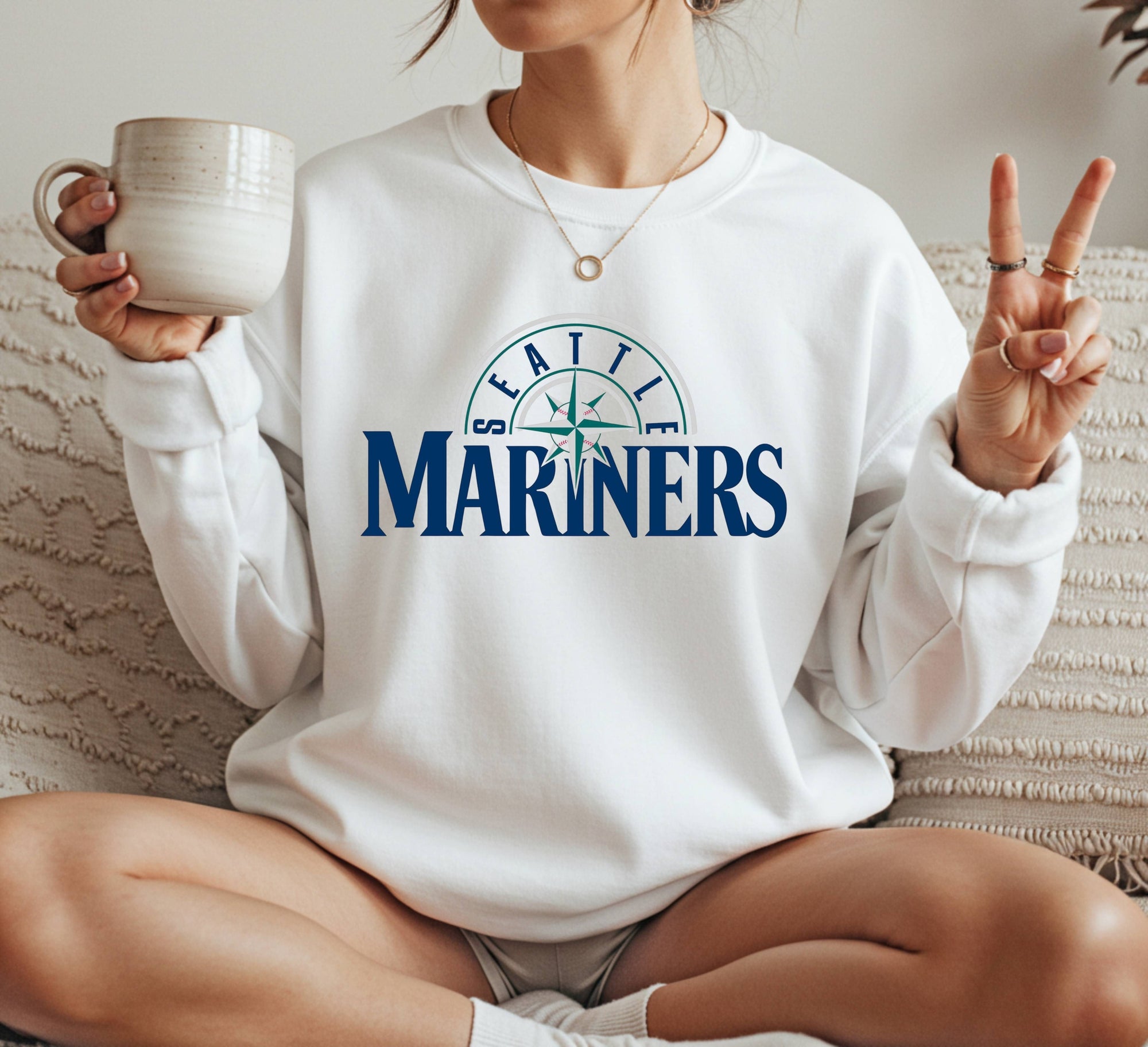 Seattle Mariners logo Crewneck Sweatshirt Unisex