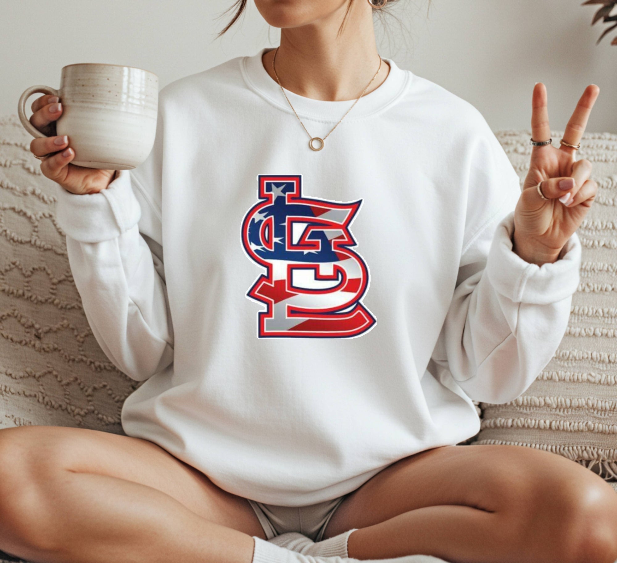 St. Louis Cardinals pattern Crewneck Sweatshirt Unisex