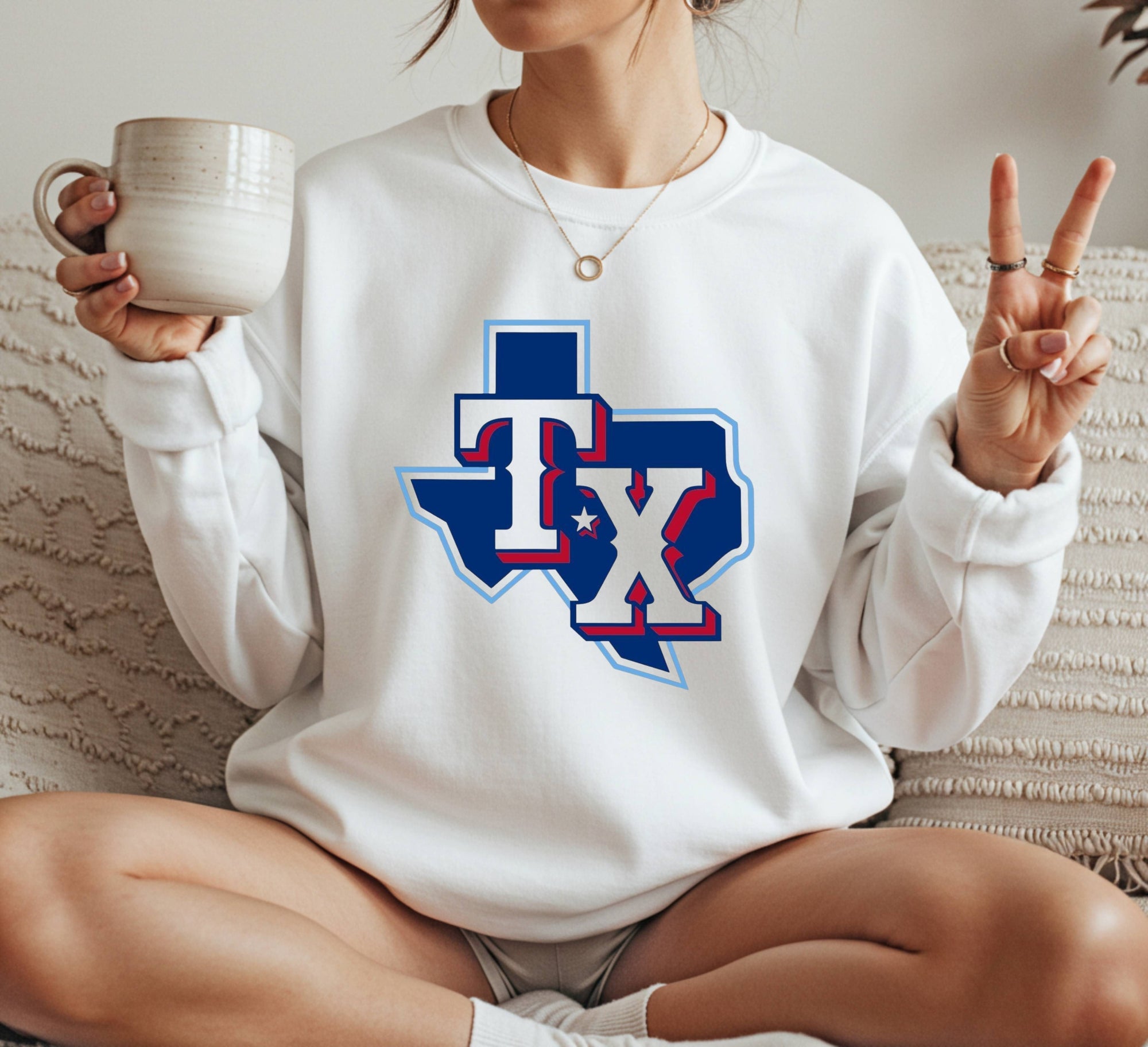 Texas Rangers map Crewneck Sweatshirt Unisex