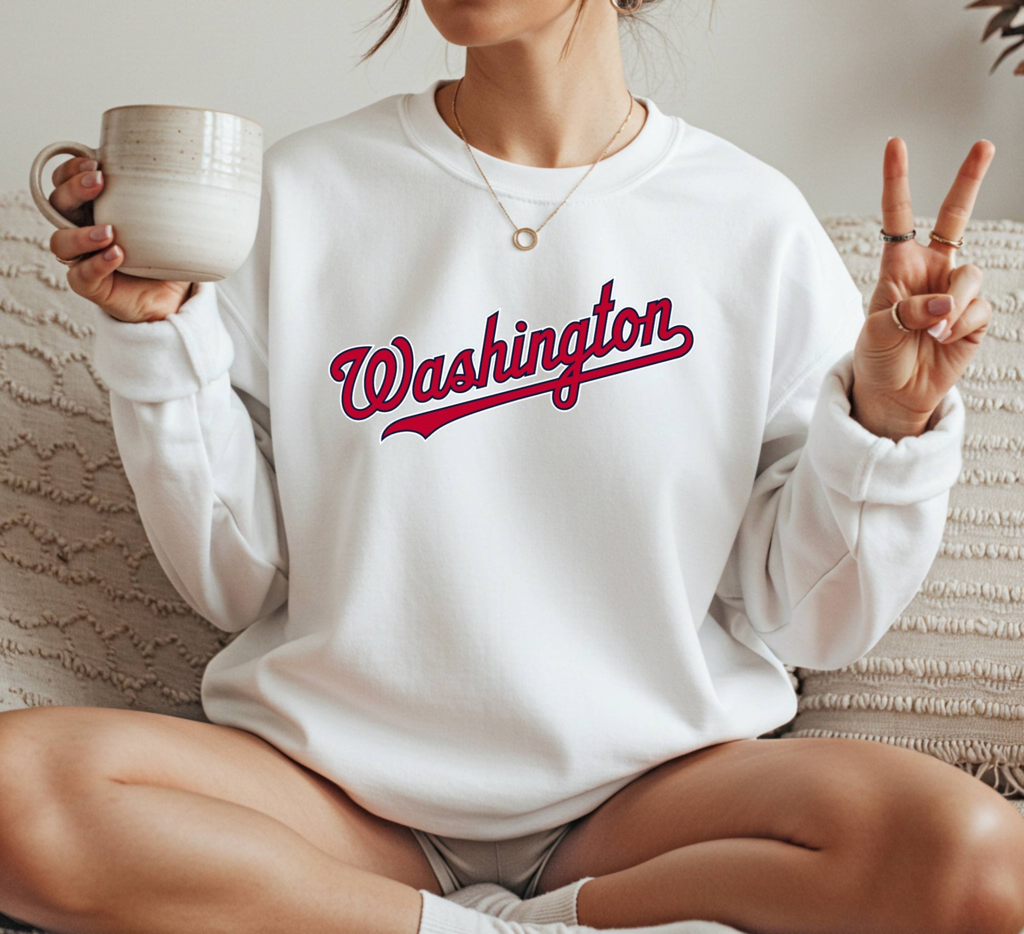 Washington Nationals logo Crewneck Sweatshirt Unisex