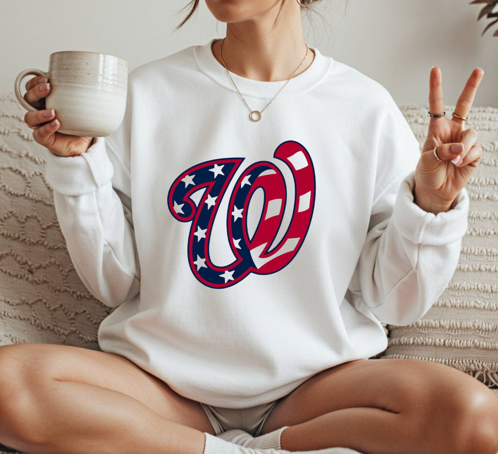 Washington Nationals logos Crewneck Sweatshirt Unisex