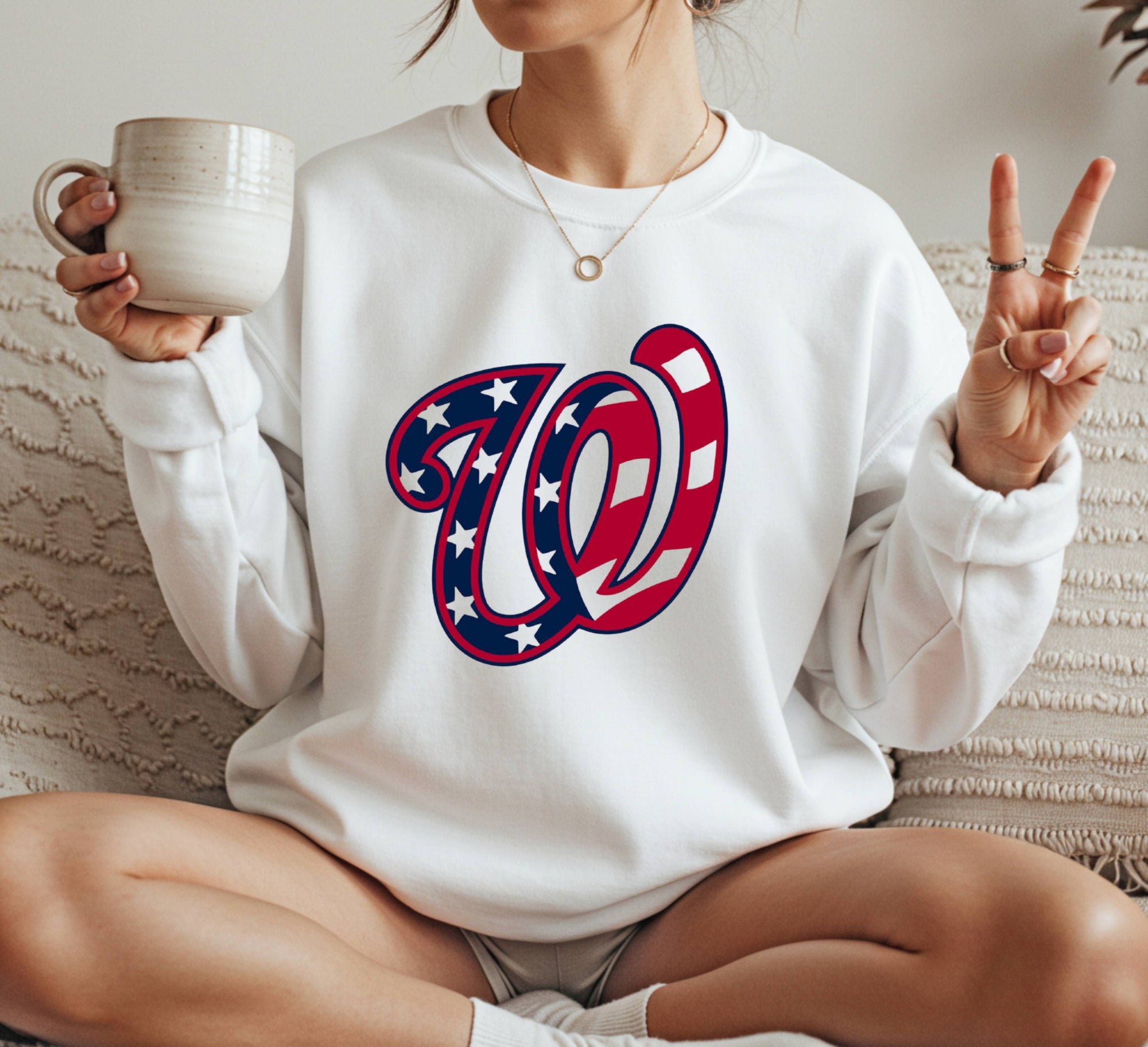 Washington Nationals logos Crewneck Sweatshirt Unisex