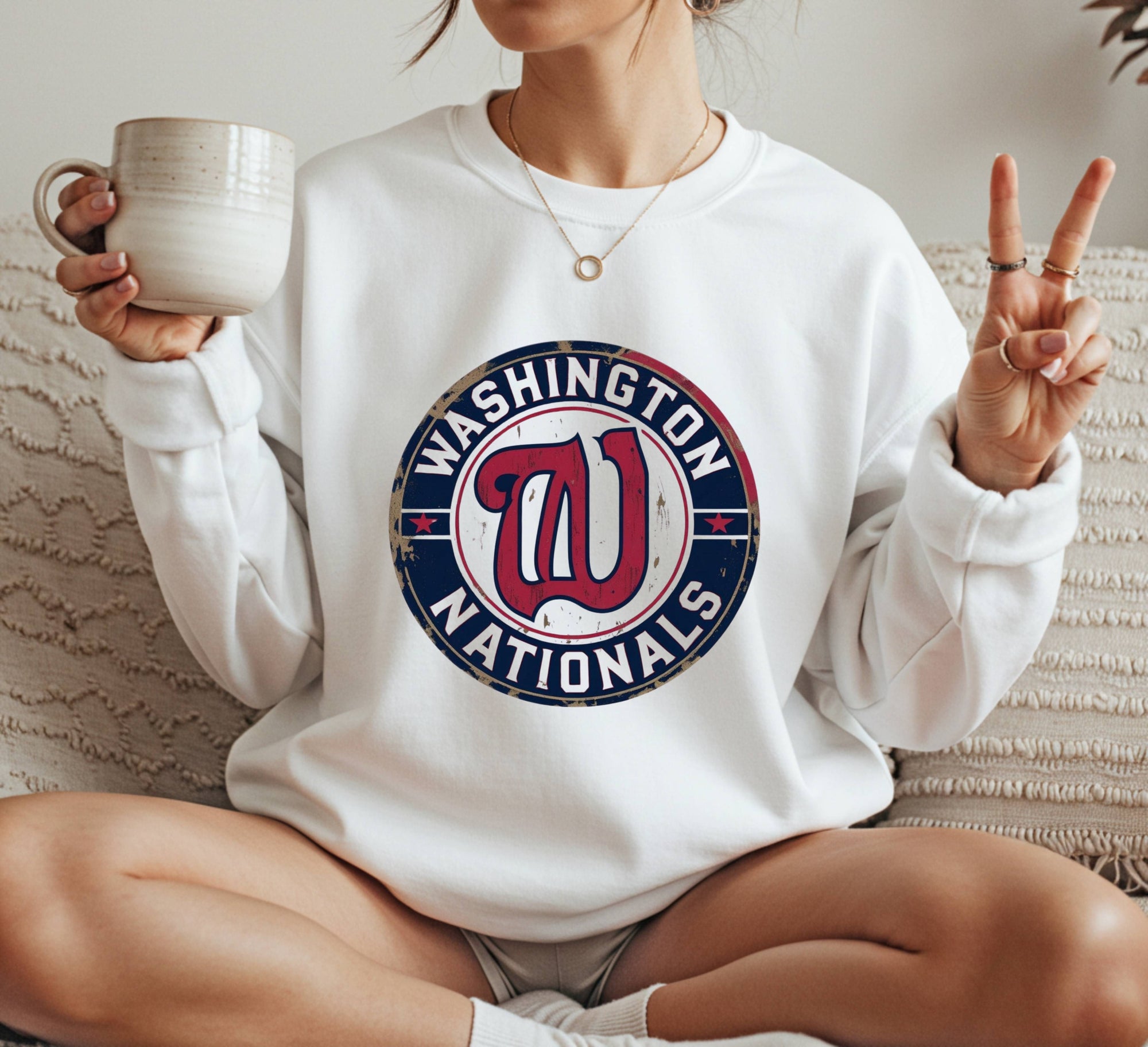 Washington Nationals vintage Crewneck Sweatshirt Unisex