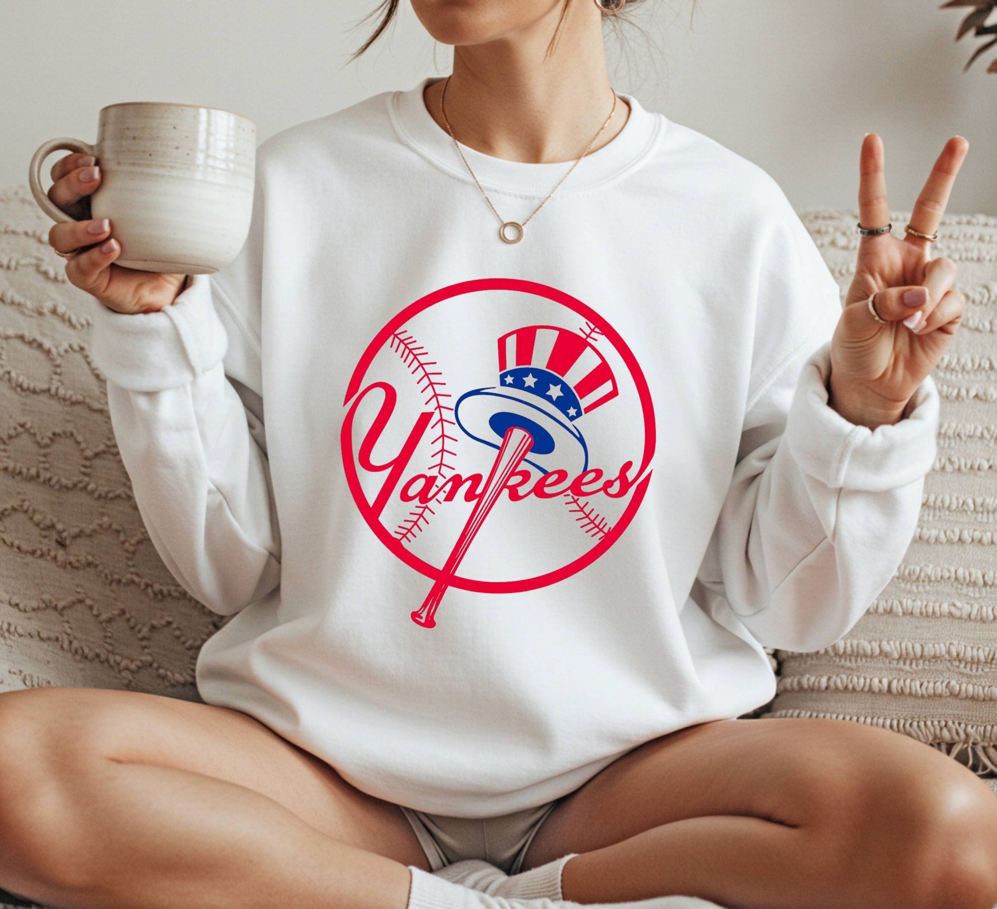 yankees logo Crewneck Sweatshirt Unisex
